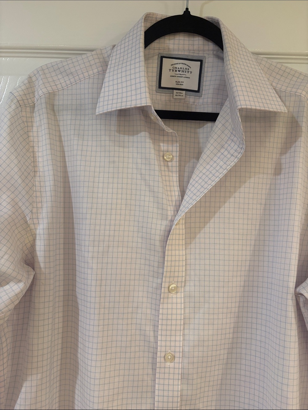 Charles Tyrwhitt Light Pink and Light Blue Checked Dress Shirt